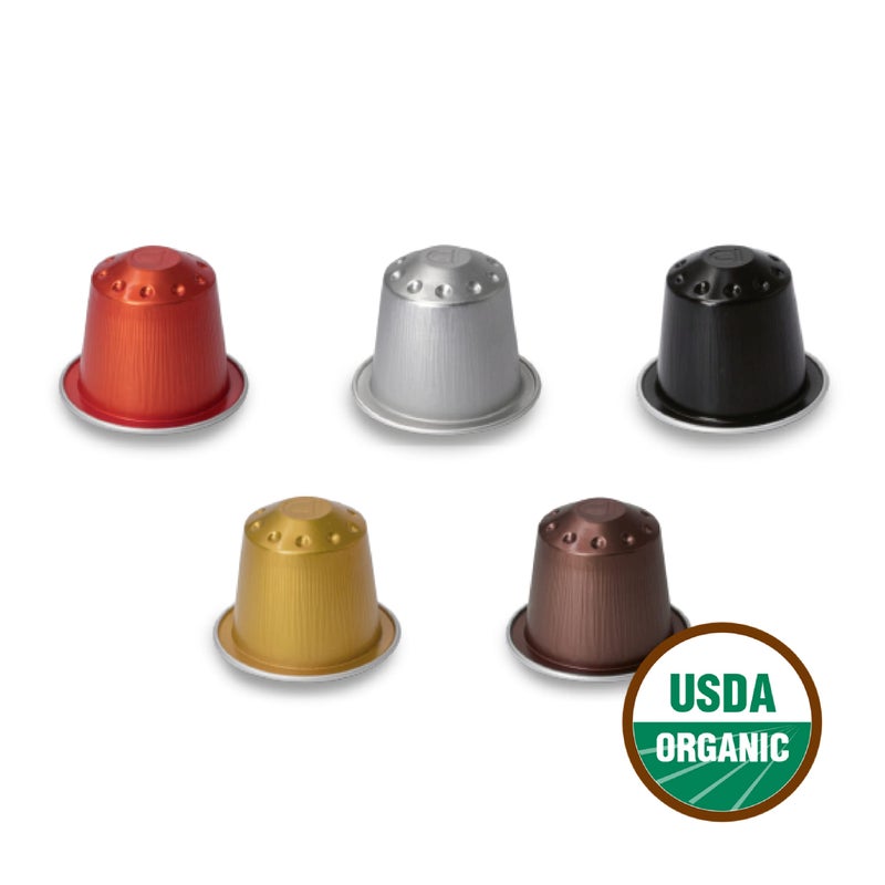 Organic USDA Café Romano Coffee Aluminum Espresso Pods For Nespresso Original Machine 100 Pack Italian Espresso Coffee (Variety pack) - Image 2
